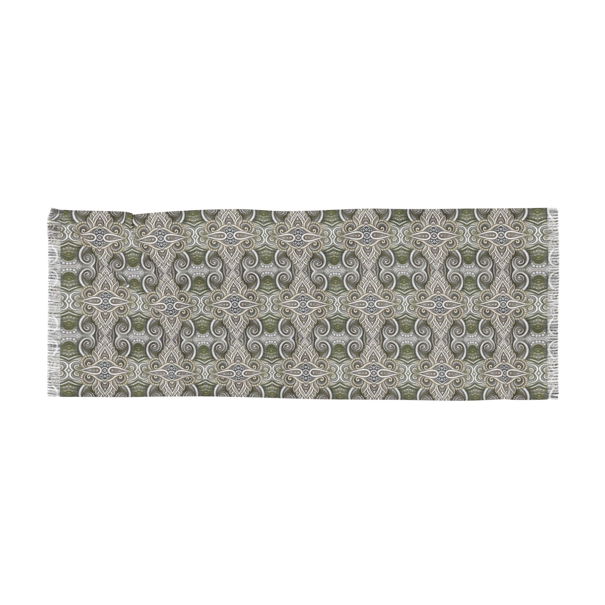 Light Scarf – Neutral Kaleidoscope Patterned Scarf #h53259