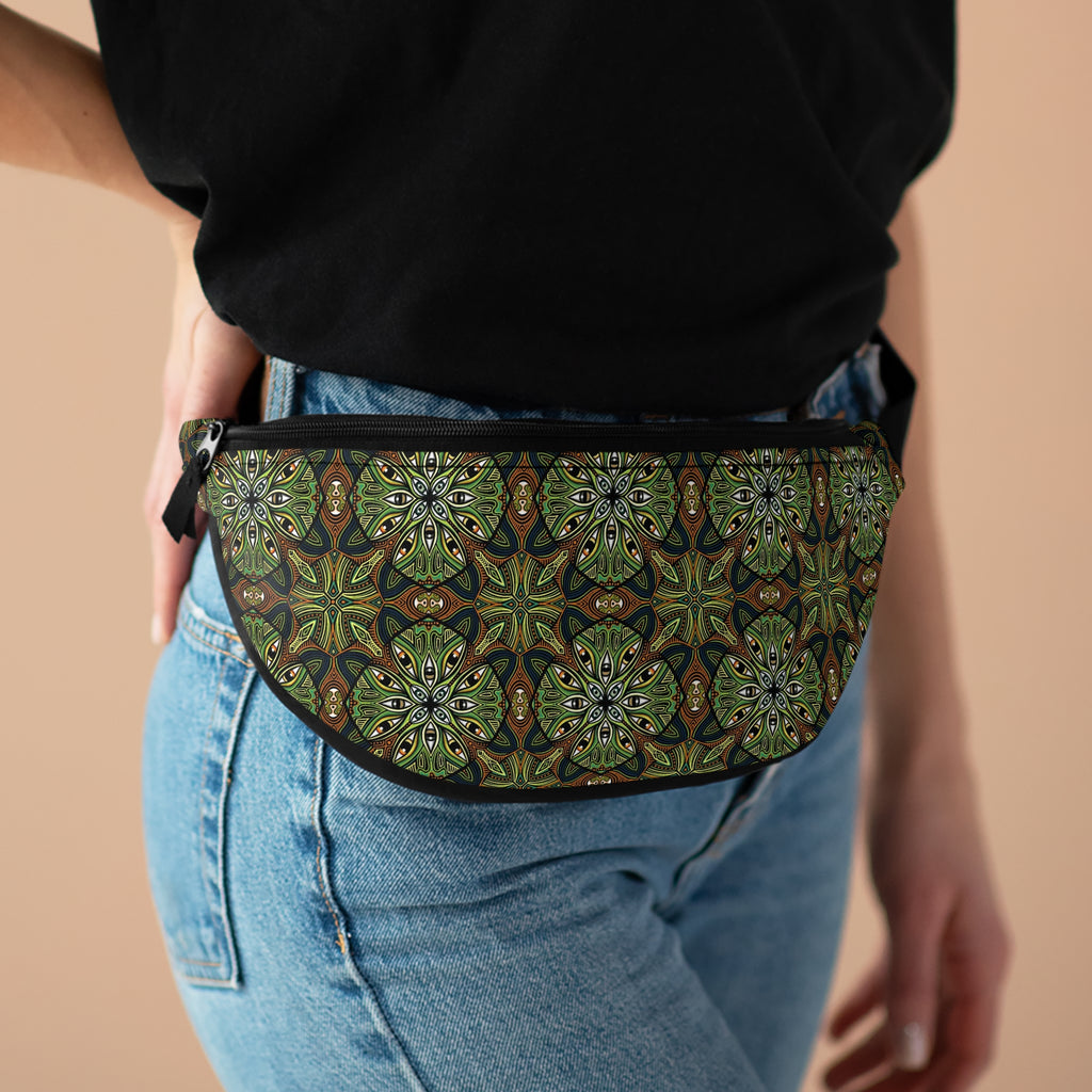 Boho Green Kaleidoscope Fanny Pack #ough76439