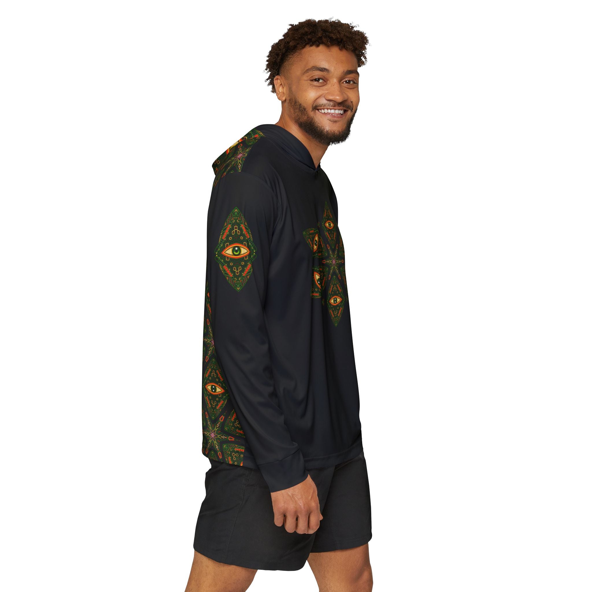 Men's Hoodie — Kaleidoscope Eye Geometric Warmup Hoodie #y98457