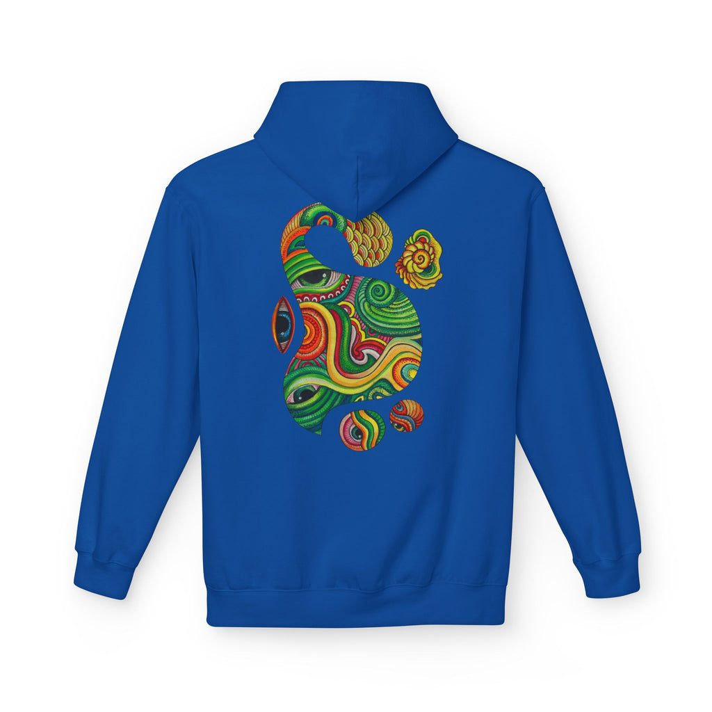 Psychedelic Swirl Hoodie — Colorful Abstract Apple Graphic #j64298