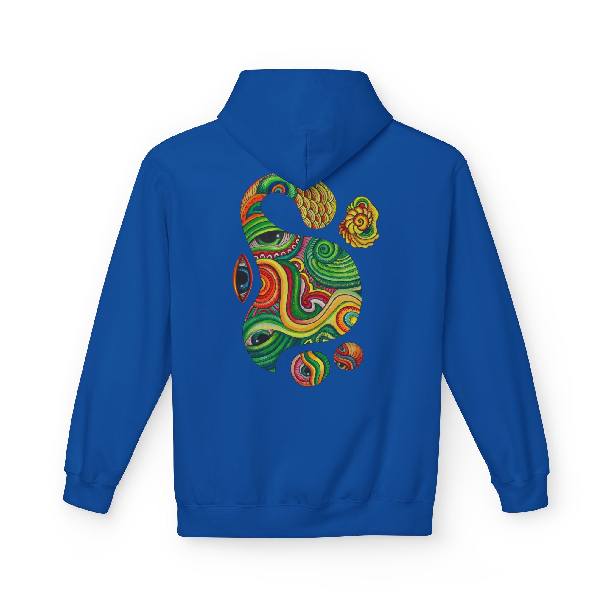Psychedelic Swirl Hoodie — Colorful Abstract Apple Graphic #j64298