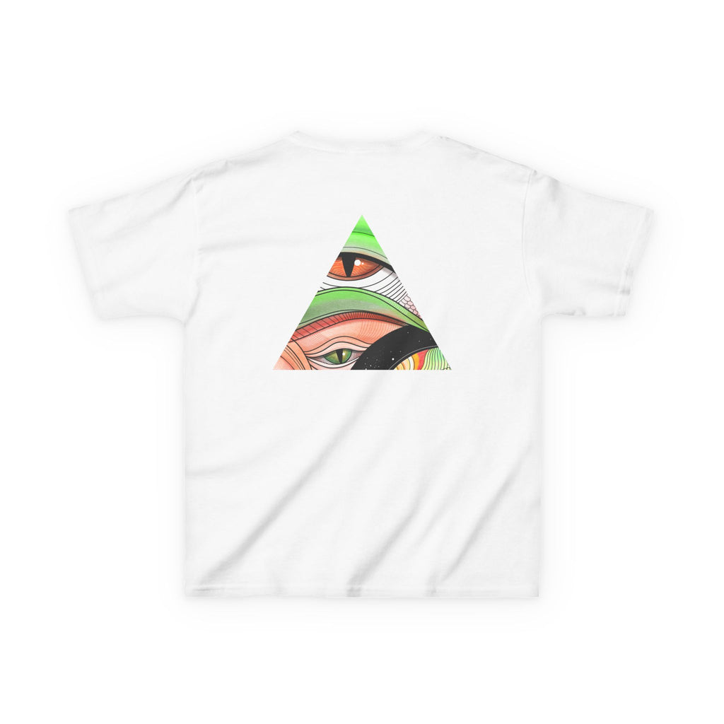 Abstract Eye Pattern Kids Tee | Geometric Star & Triangle Art
