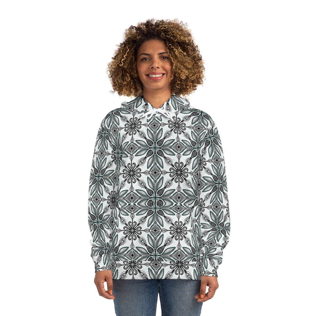 Floral Geometric All-Over-Print Hoodie #y987646