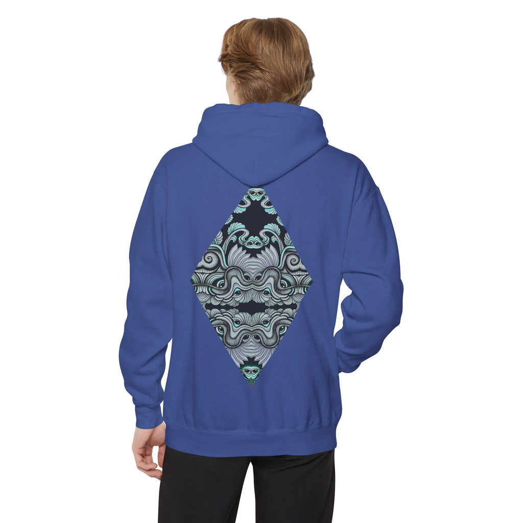 Hoodie — Geometric Mystic Pattern Diamond Back Print #gmh13