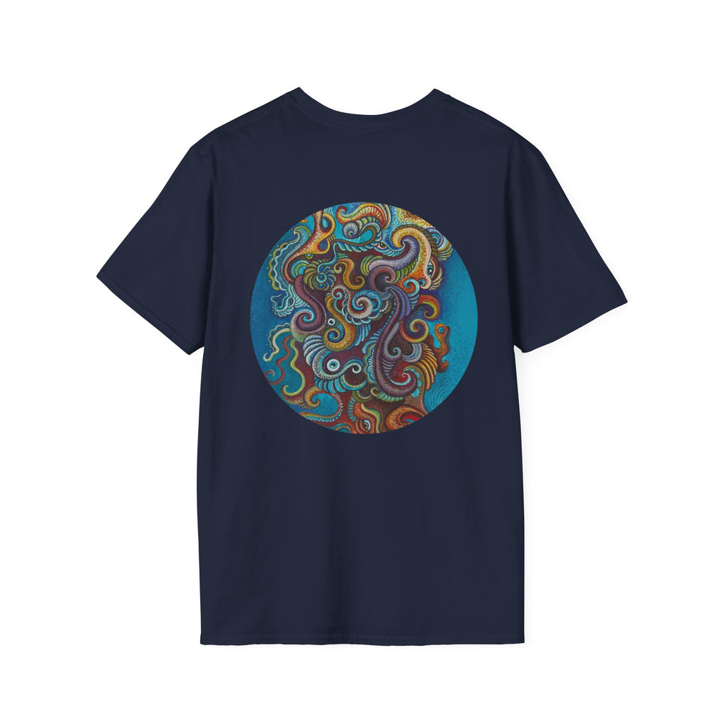 Psychedelic Keyhole T-Shirt — Colorful Swirl Art Tee #tsc8765
