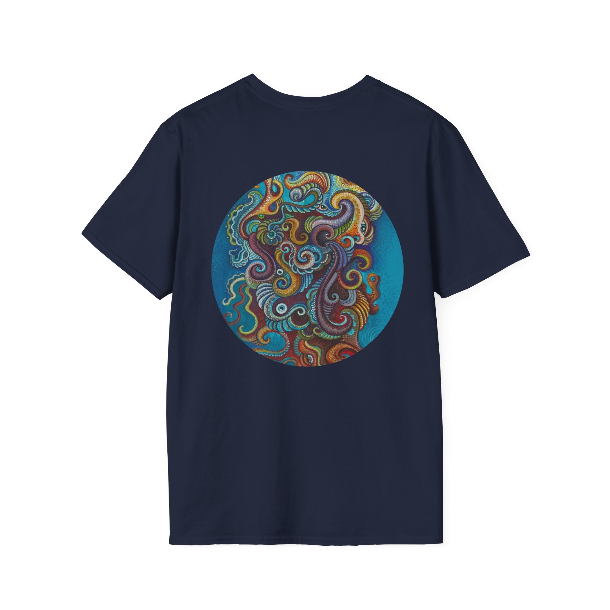 Psychedelic Keyhole T-Shirt — Colorful Swirl Art Tee #tsc8765