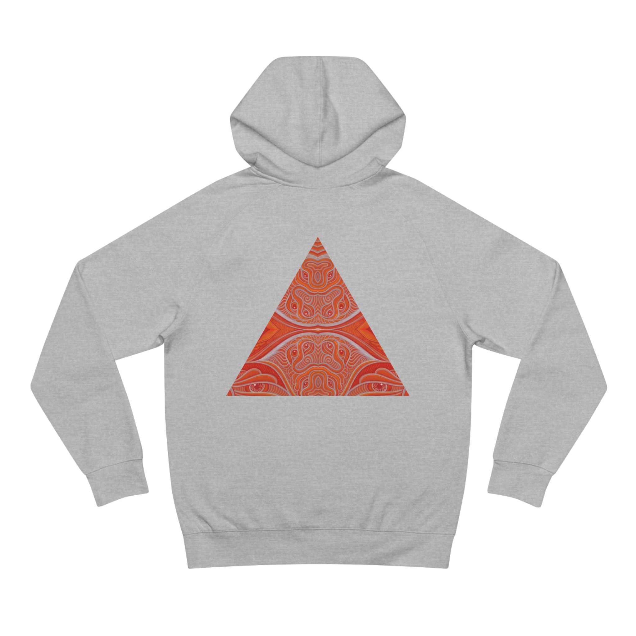 Keyhole & Diamond Pattern Hoodie — Abstract Red Paisley Graphic #yh099879