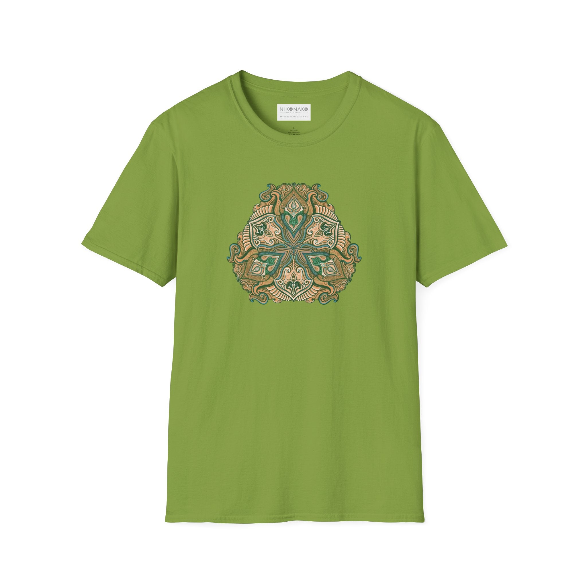 Green Celtic Knot Mandala T-Shirt | Floral Shamrock Pattern