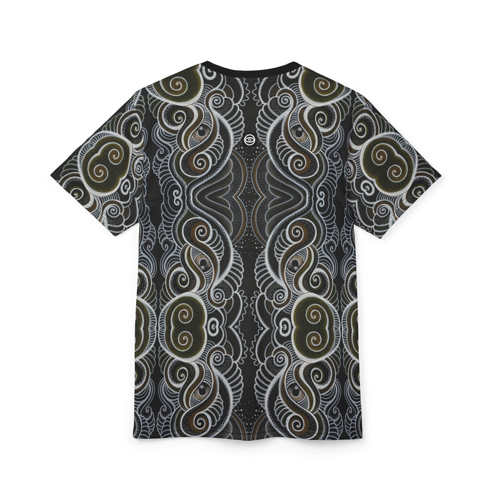 Tribal Spiral All-Over Print Tee — Boho Geometric Pattern #i66321
