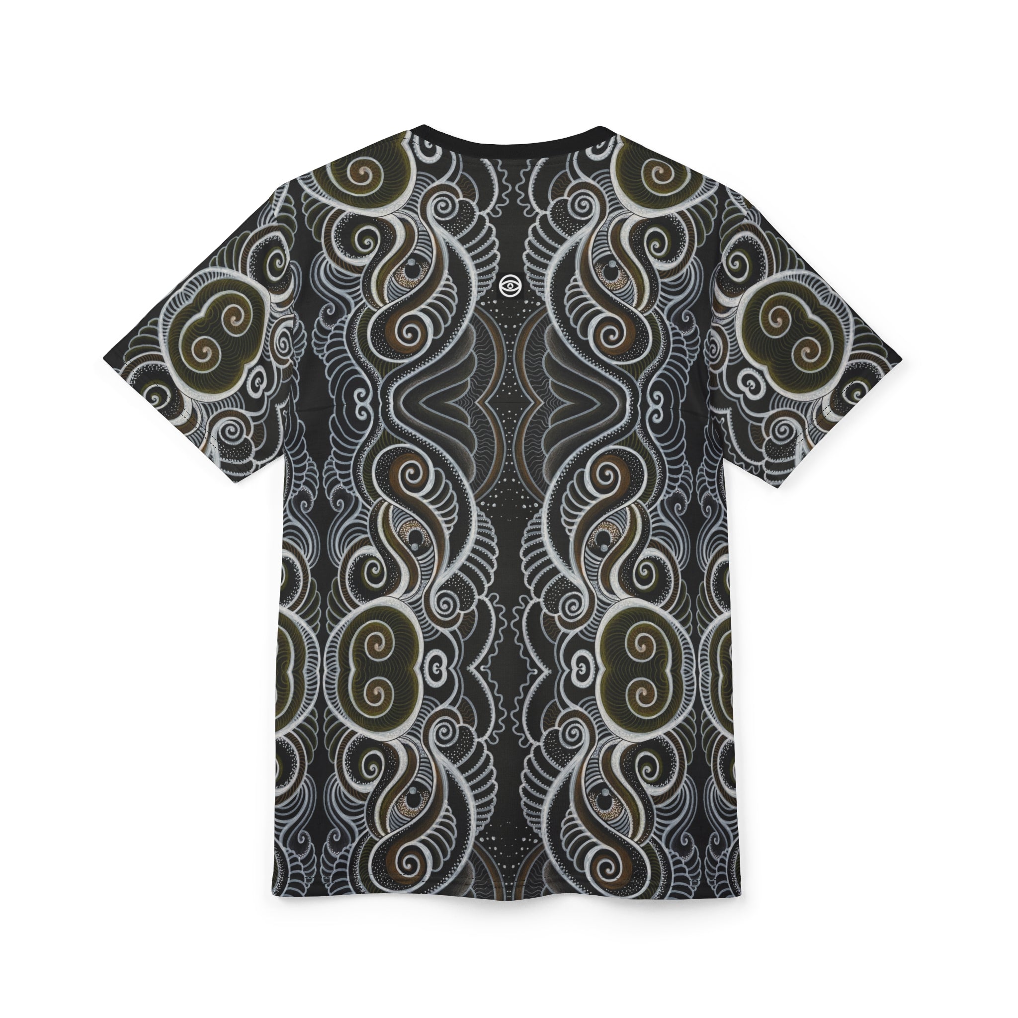 Tribal Spiral All-Over Print Tee — Boho Geometric Pattern #i66321