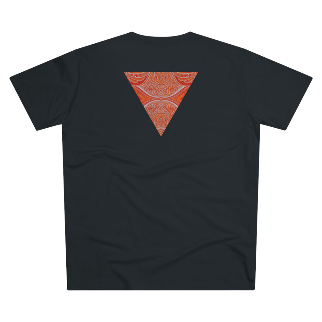 Men's Tee — Red Geometric Triangle Pattern #dm52986