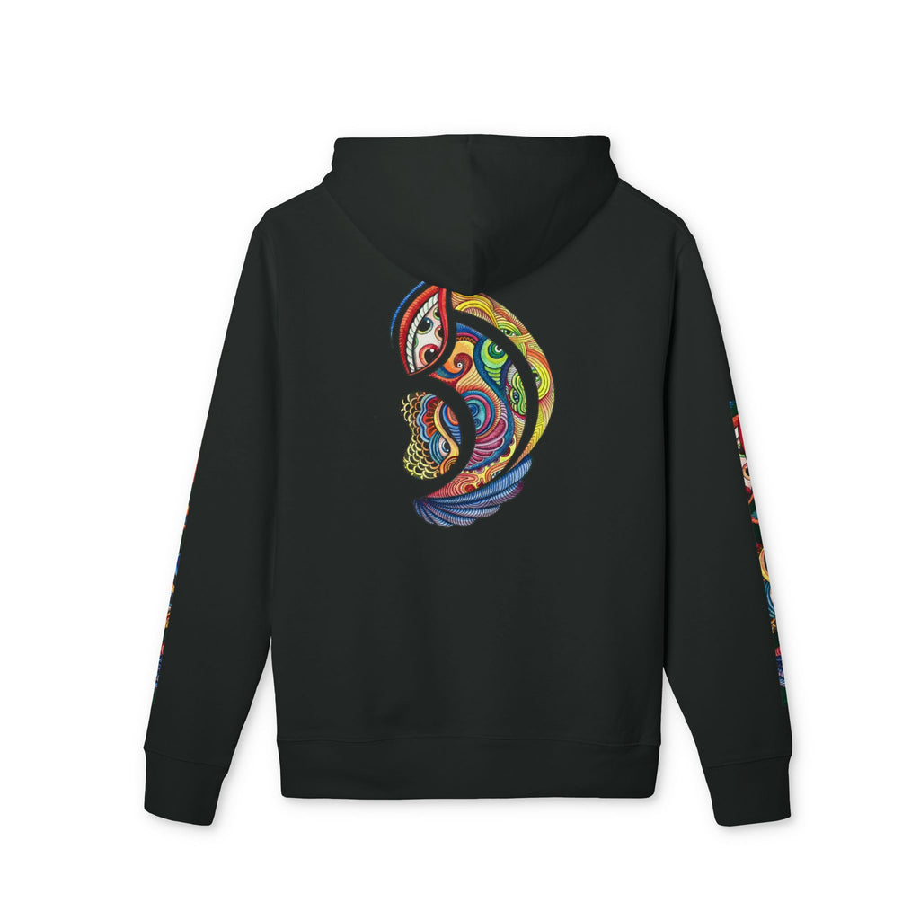 Graphic Hoodie — Colorful Psychedelic Lip & Swirl Design #h4334