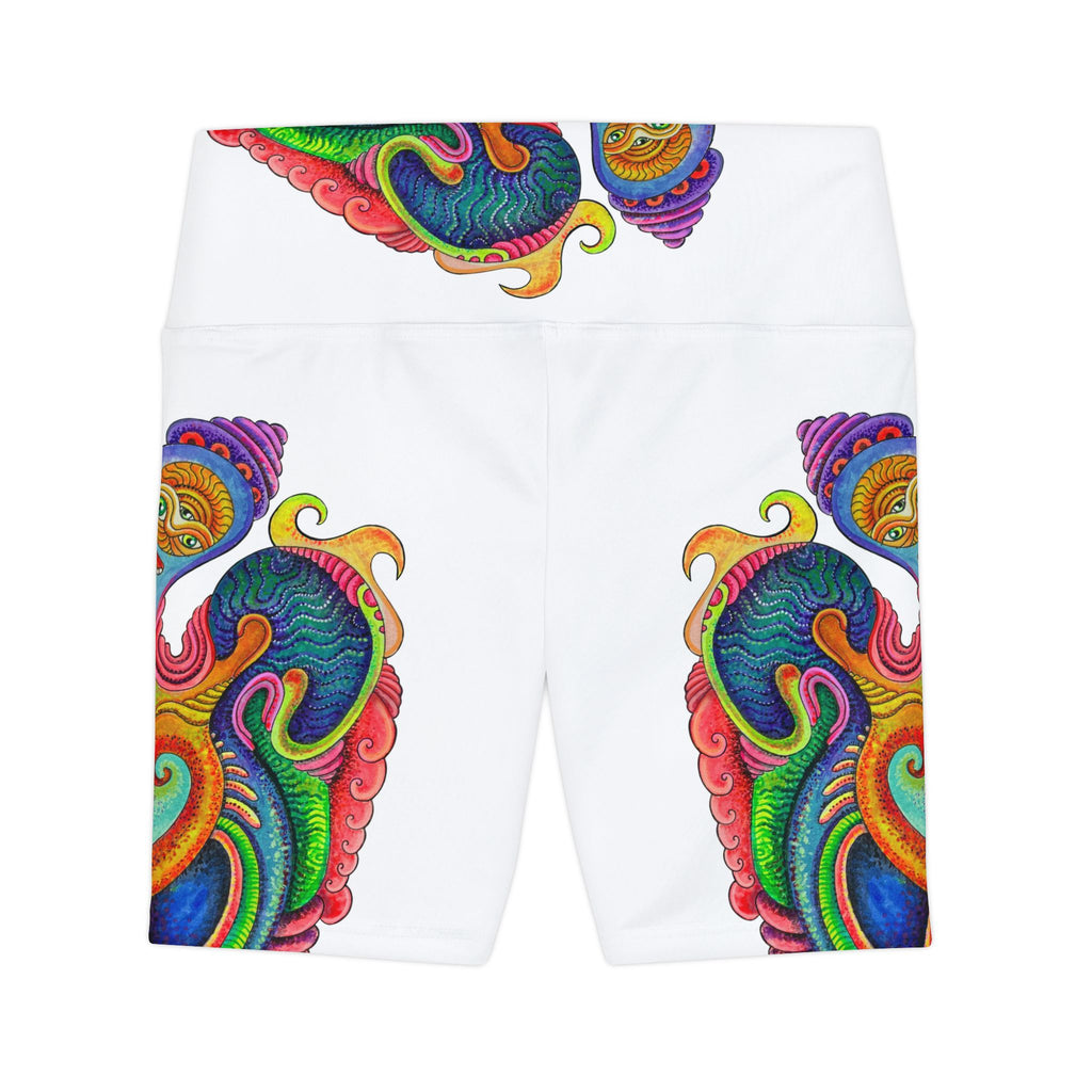 Psychedelic Paisley Women's Workout Shorts — Vibrant All-Over Print. #d87544670