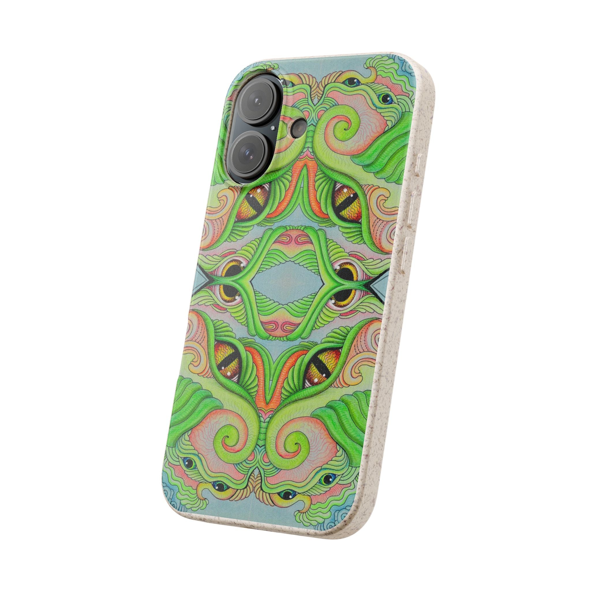 Eco Green Kaleidoscope Phone Case — Biodegradable Artistic Pattern #gs 9865422