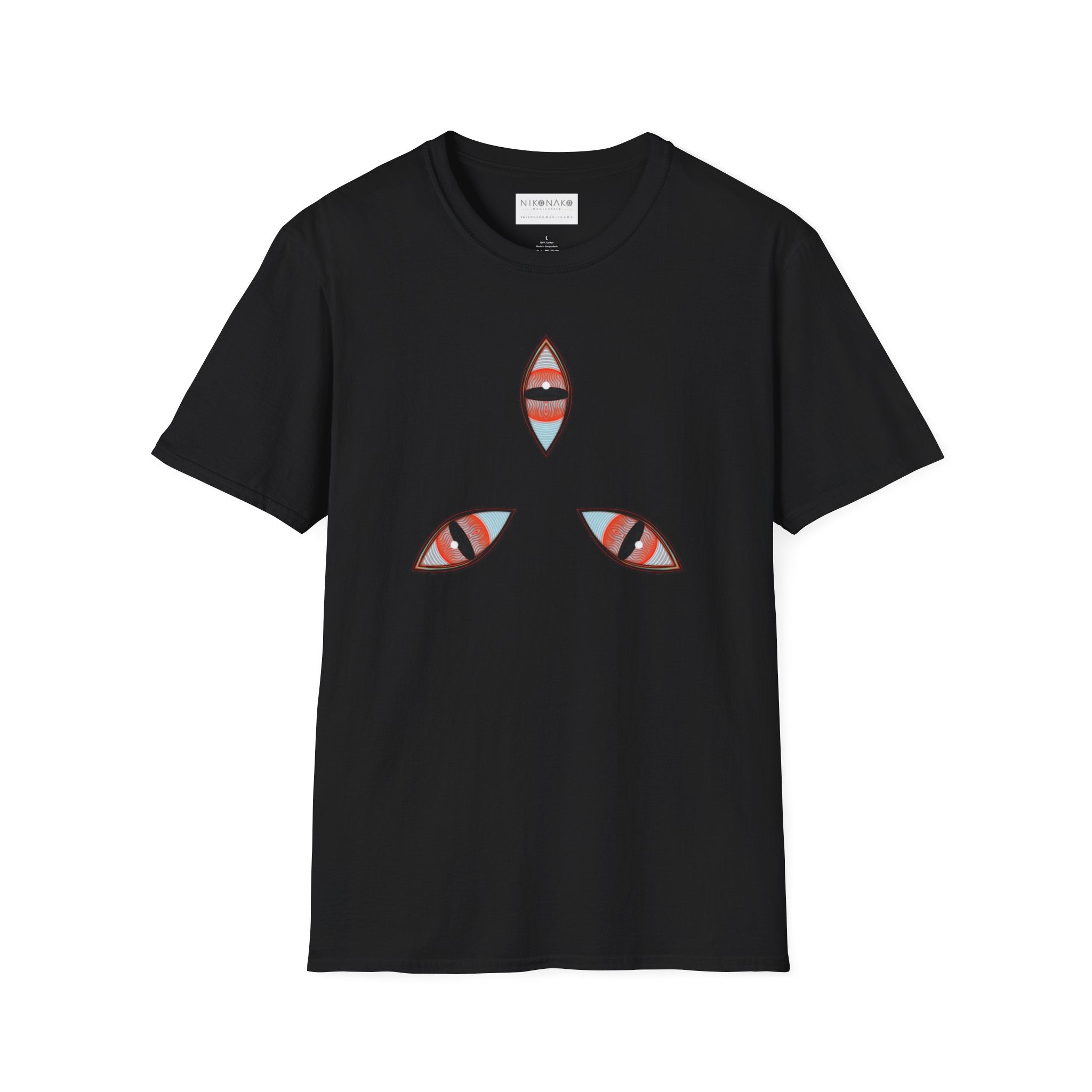 Geometric Tribal Pattern T-Shirt | Kaleidoscope Triangle Eye Motif
