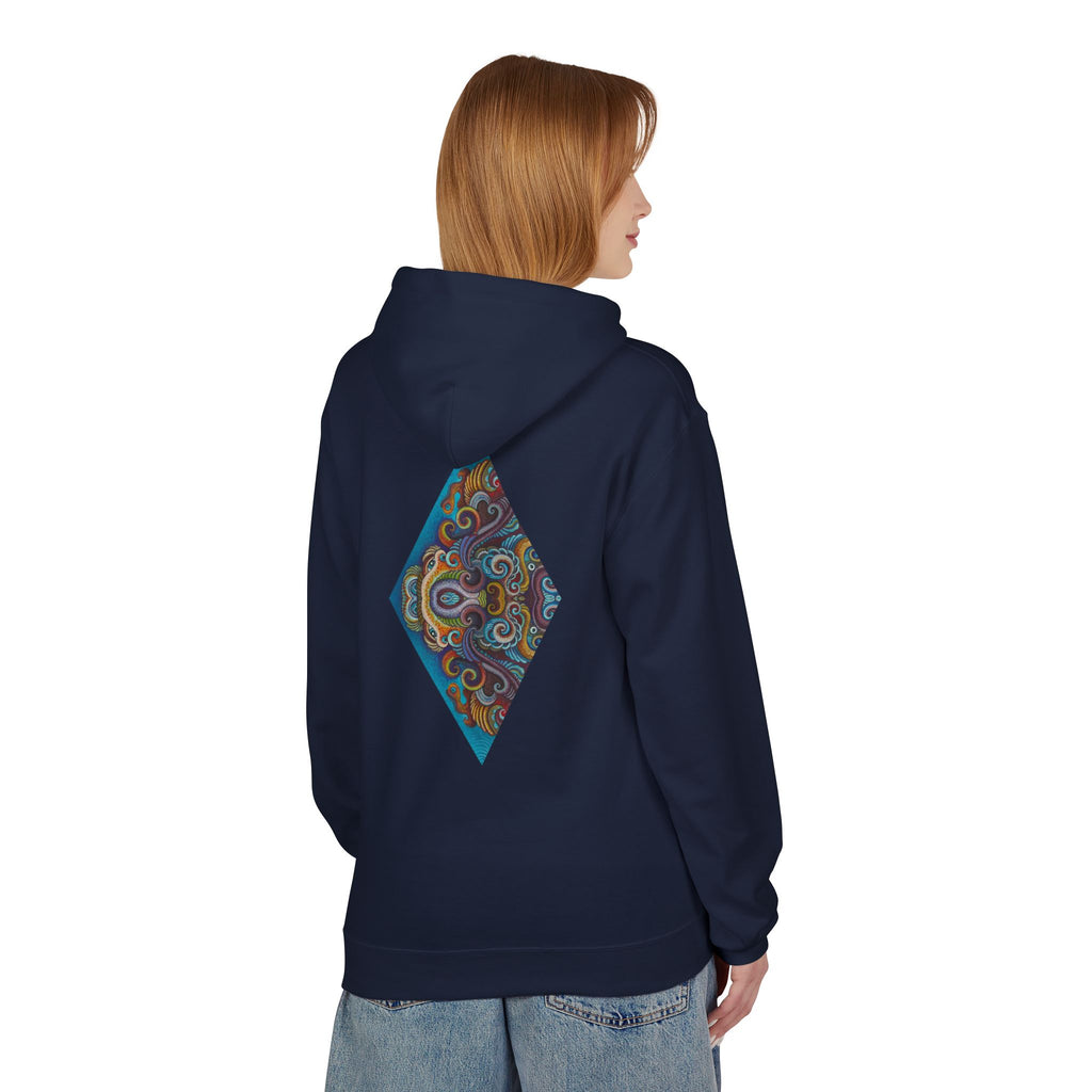 Hoodie — Colorful Geometric Tribal Diamond Print #g765889