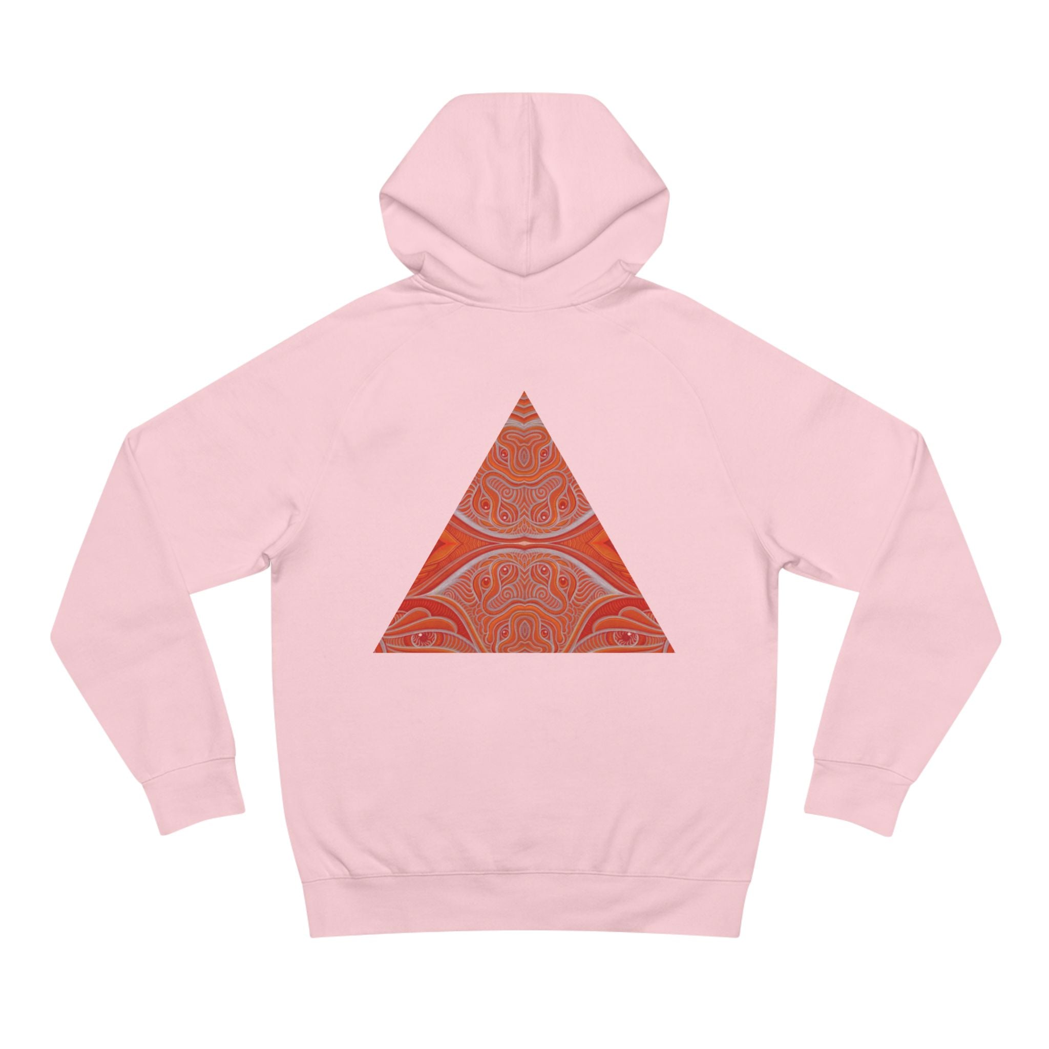 Keyhole & Diamond Pattern Hoodie — Abstract Red Paisley Graphic #yh099879