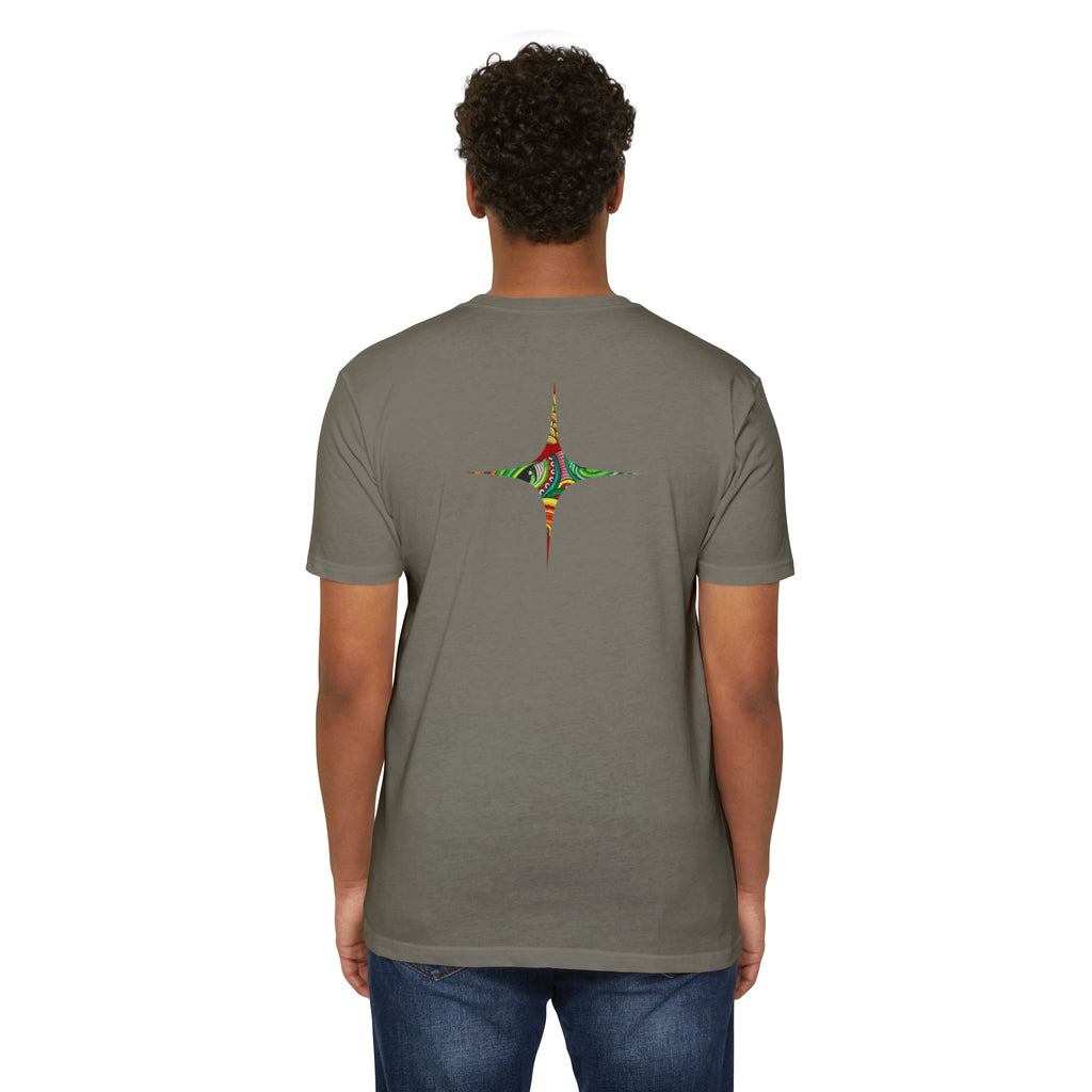 Psychedelic Swirl T-Shirt — Colorful Abstract Ampersand & Star Graphic #ga975