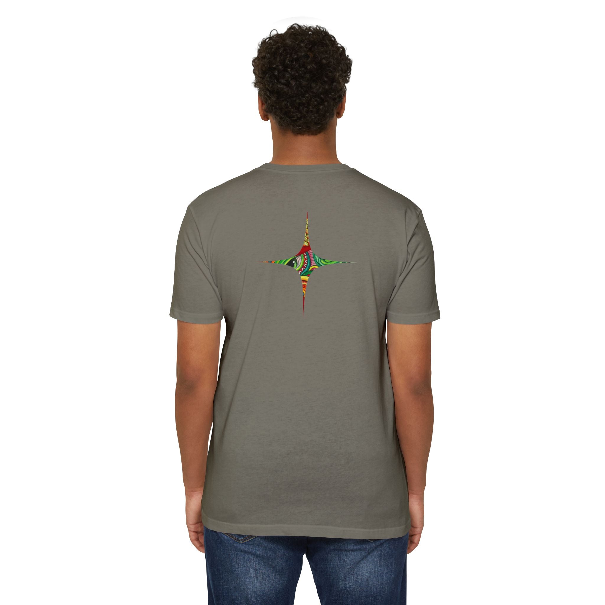 Psychedelic Swirl T-Shirt — Colorful Abstract Ampersand & Star Graphic #ga975