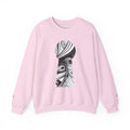 Crewneck Sweatshirt — Black & White Surreal Eye Keyhole Design #h5522168