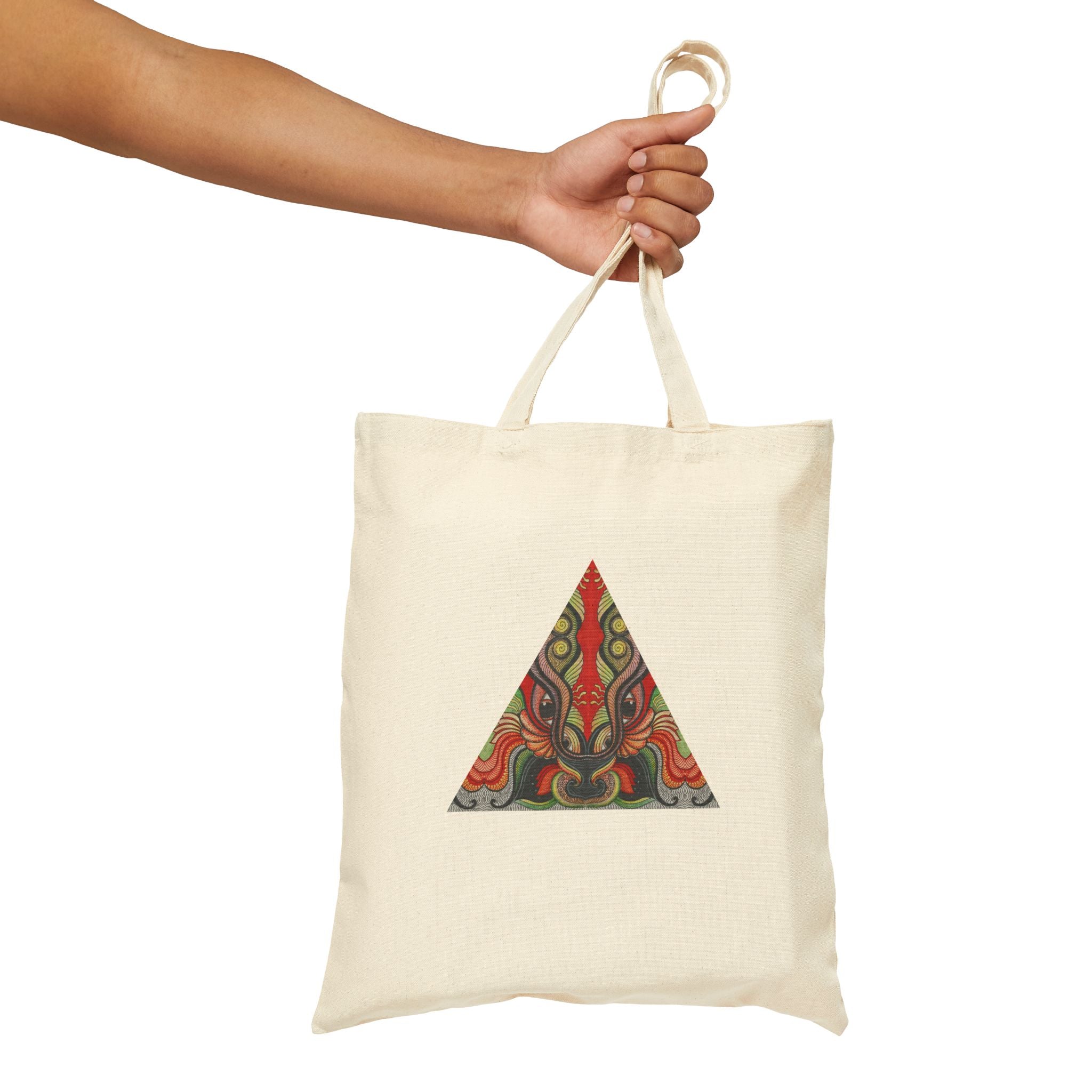 Canvas Tote — Tribal Keyhole & Triangle Art Print #r24687