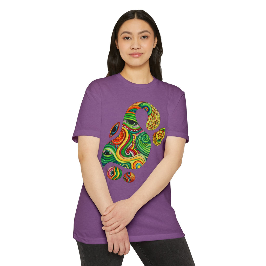 Psychedelic Swirl T-Shirt — Colorful Abstract Ampersand & Star Graphic #ga975