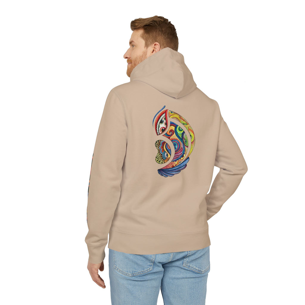 Graphic Hoodie — Colorful Psychedelic Lip & Swirl Design #h4334