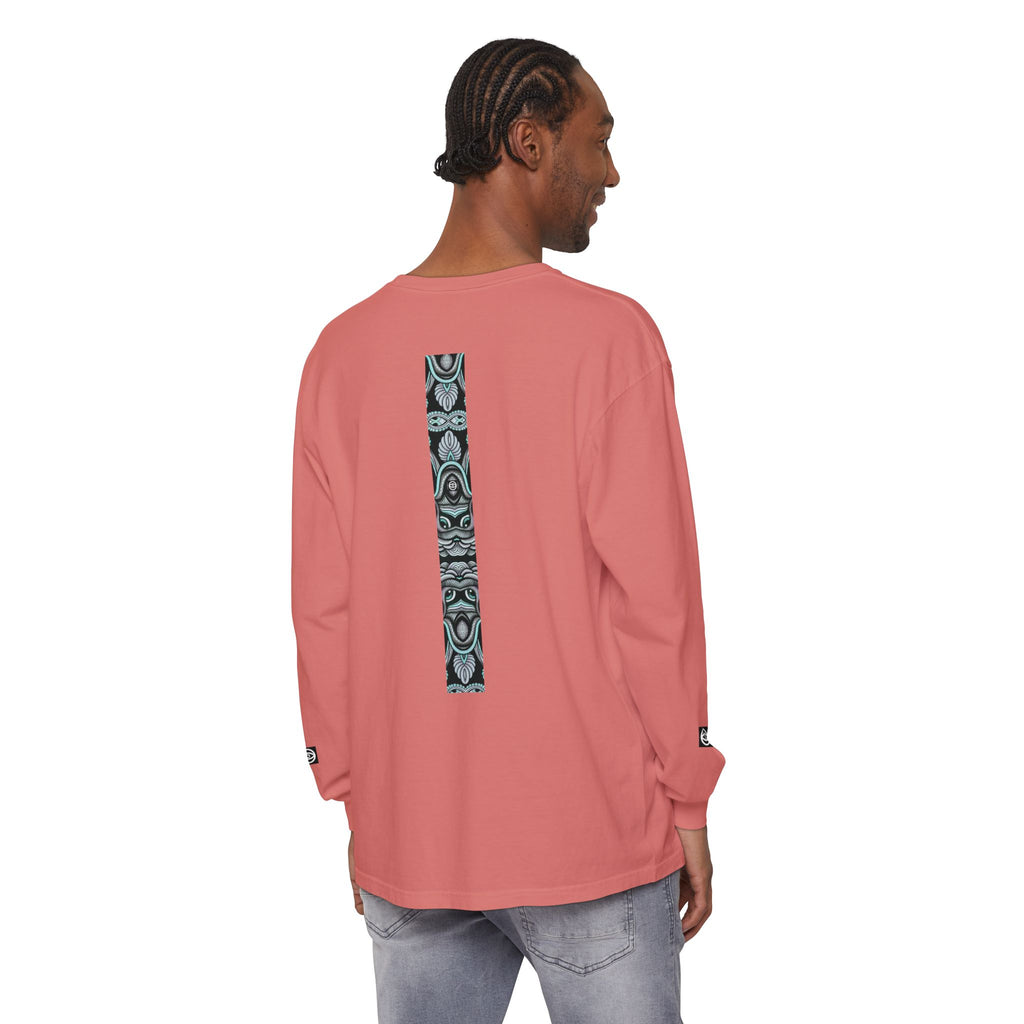 Men's/Women's Long Sleeve T-Shirt — Vertical Geometric Stripe Graphic #kjgd64258