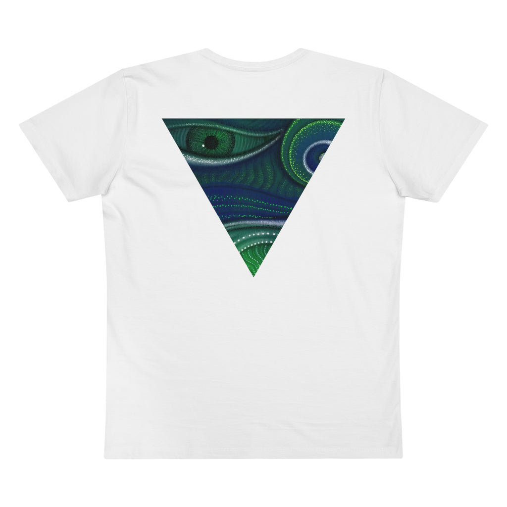 Peacock Eye Triangle V-Neck T‑Shirt #ts3