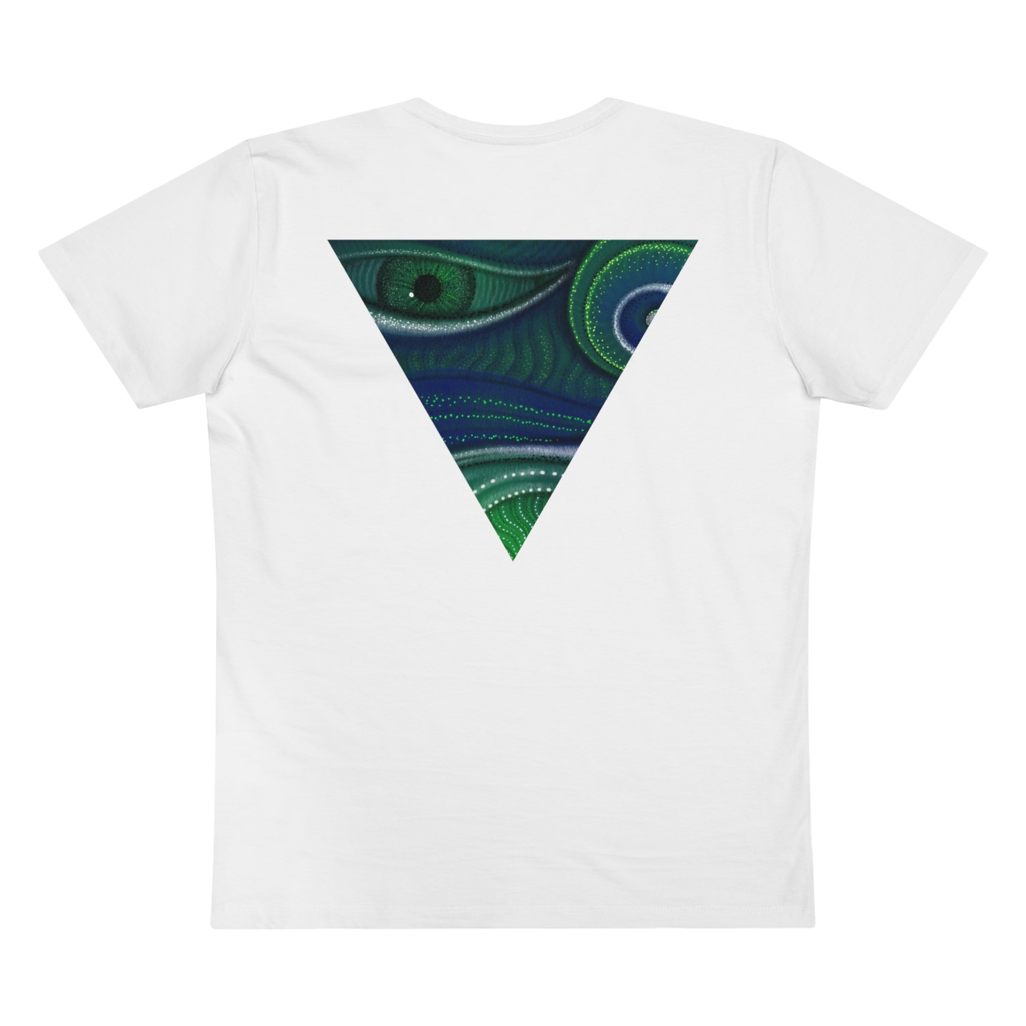 Peacock Eye Triangle V-Neck T‑Shirt #ts3