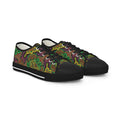 Low Top Sneakers — Psychedelic Green Abstract Pattern