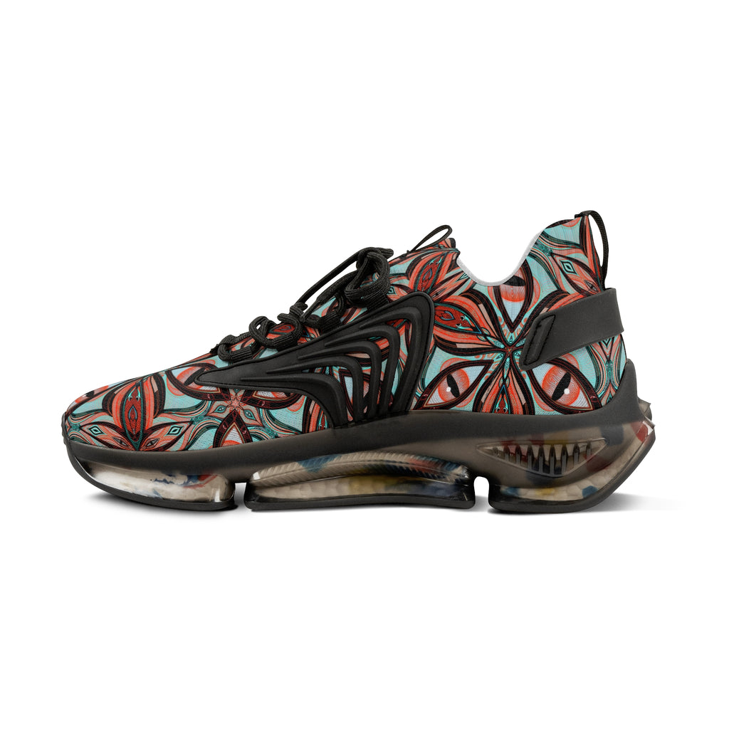 Men's Mesh Sneakers — Retro Geometric Pattern Athletic Shoes #gf75308