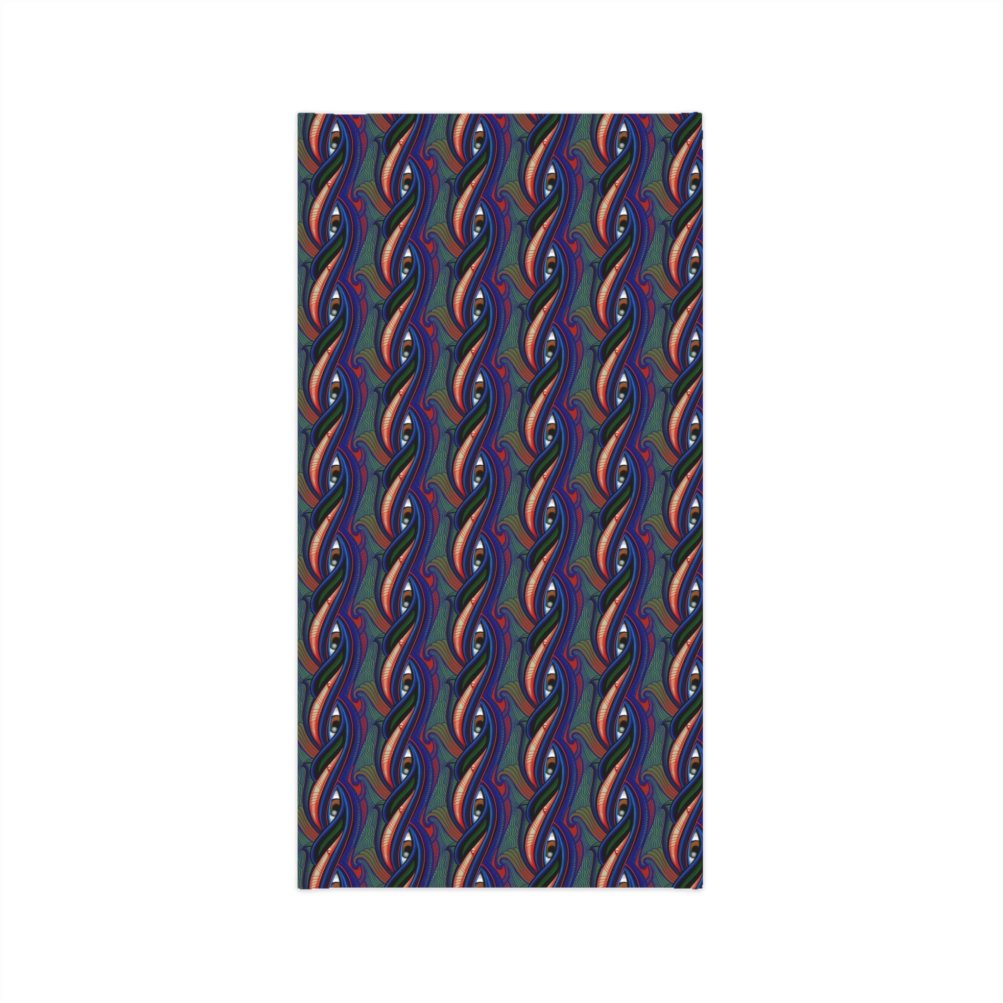 Psychedelic Wave Pattern Midweight Neck Gaiter — Retro Rainbow Paisley Face Covering