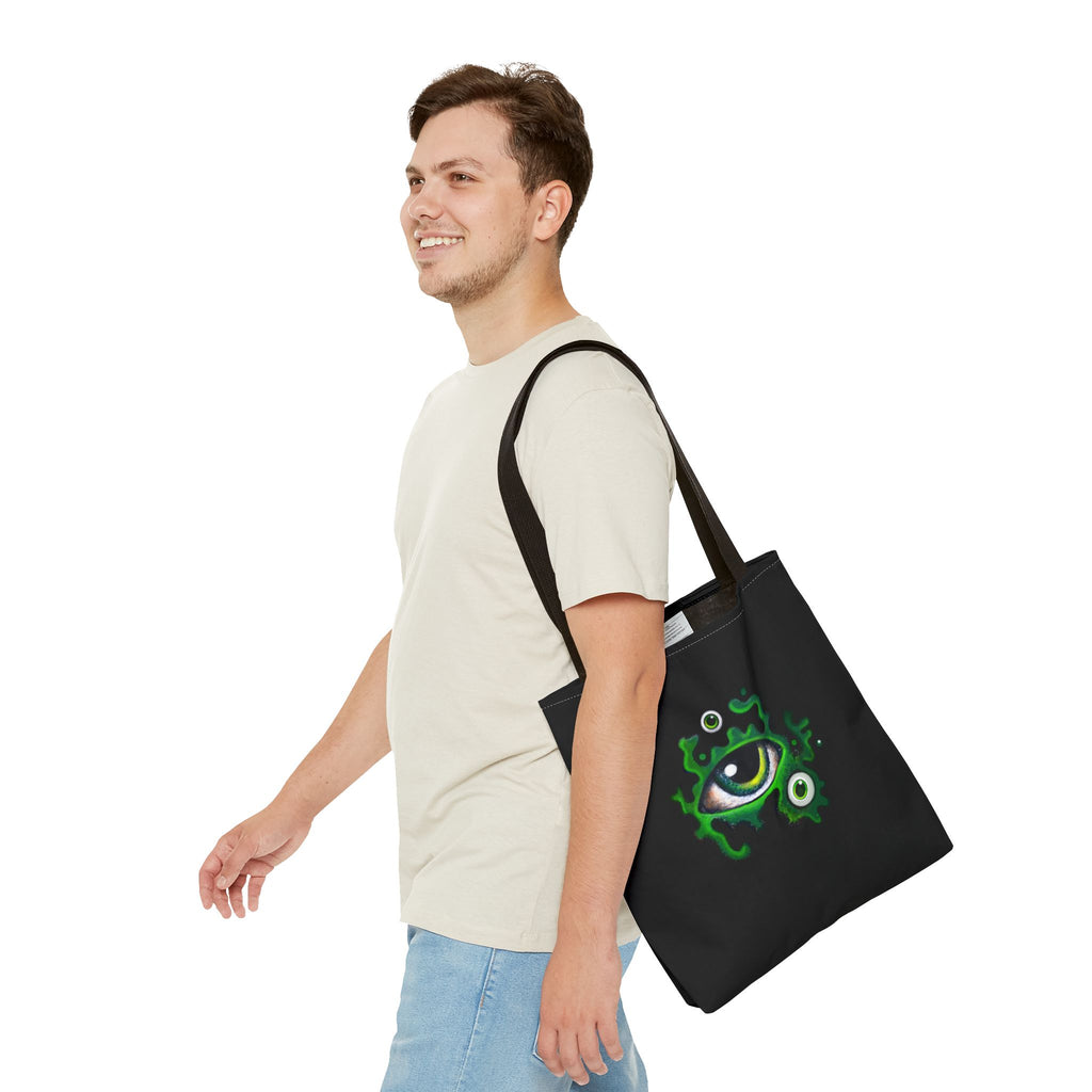 Green Mystic Eye Tote Bag – All-Over Print Gothic Style Shopper #g778975