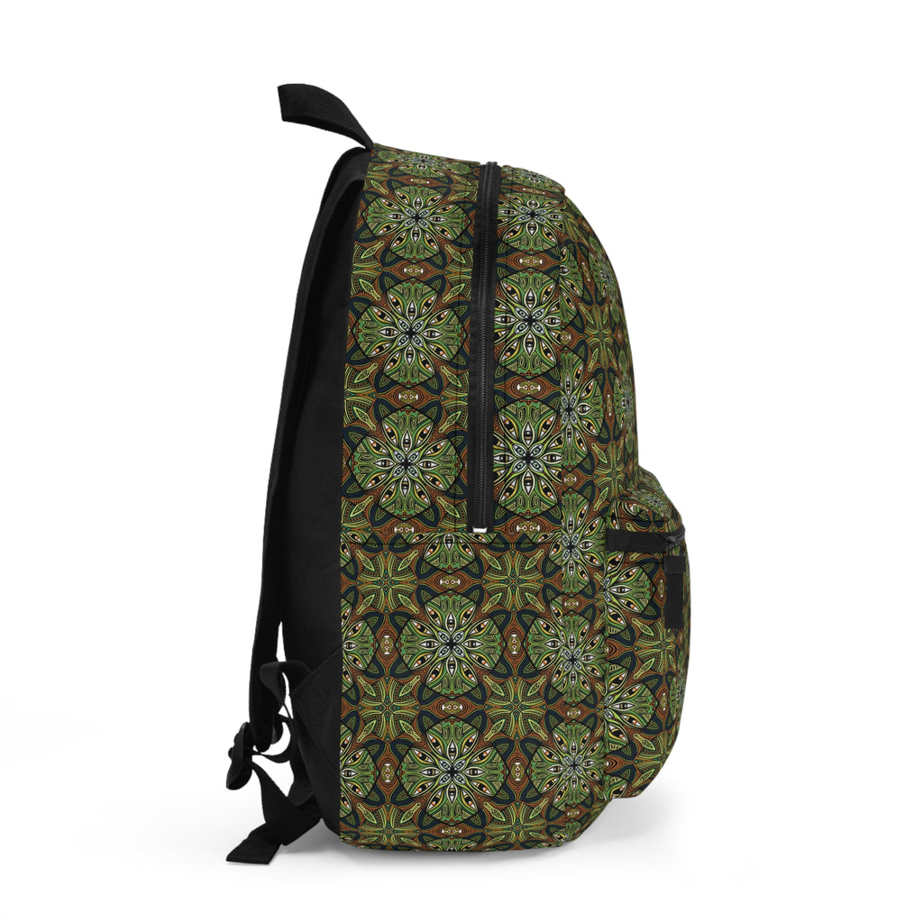 Green Mandala Backpack — Boho Floral Pattern Daypack for School & Travel #lhf975487