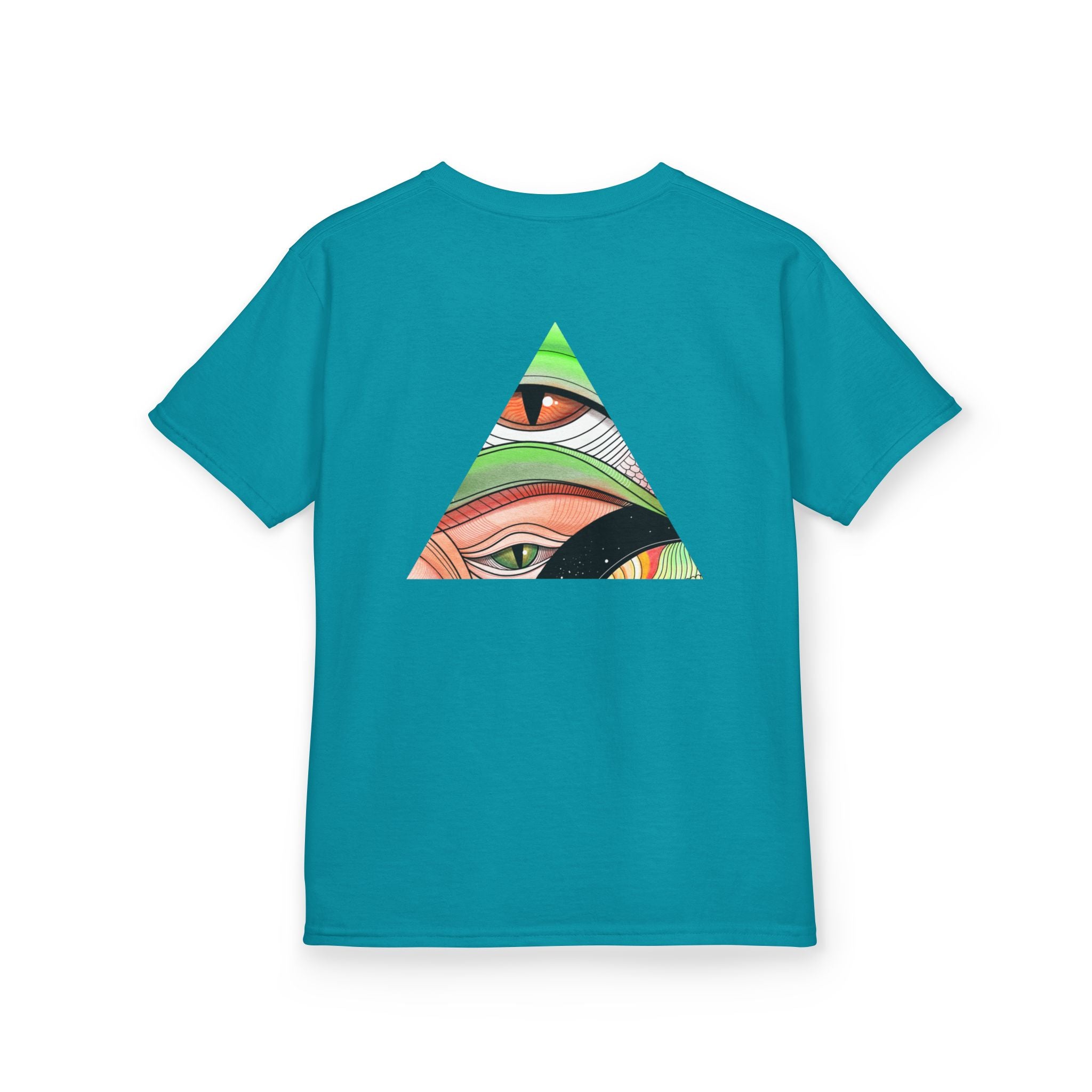 Abstract Eye Pattern Kids Tee | Geometric Star & Triangle Art