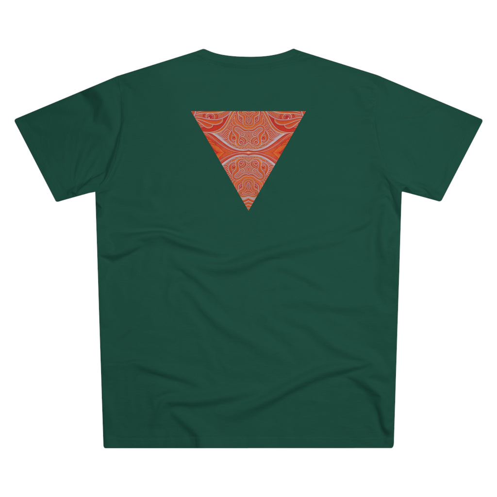 Men's Tee — Red Geometric Triangle Pattern #dm52986