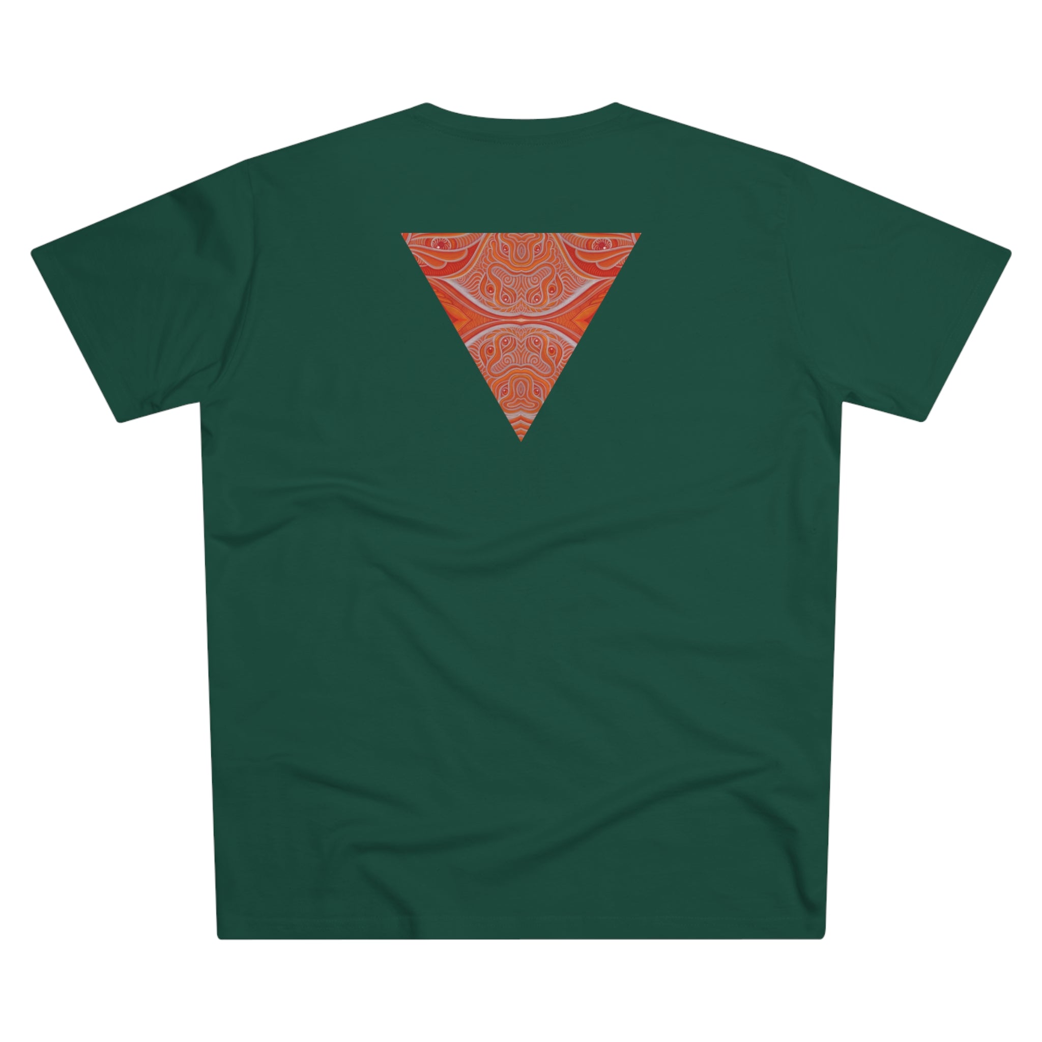 Men's Tee — Red Geometric Triangle Pattern #dm52986