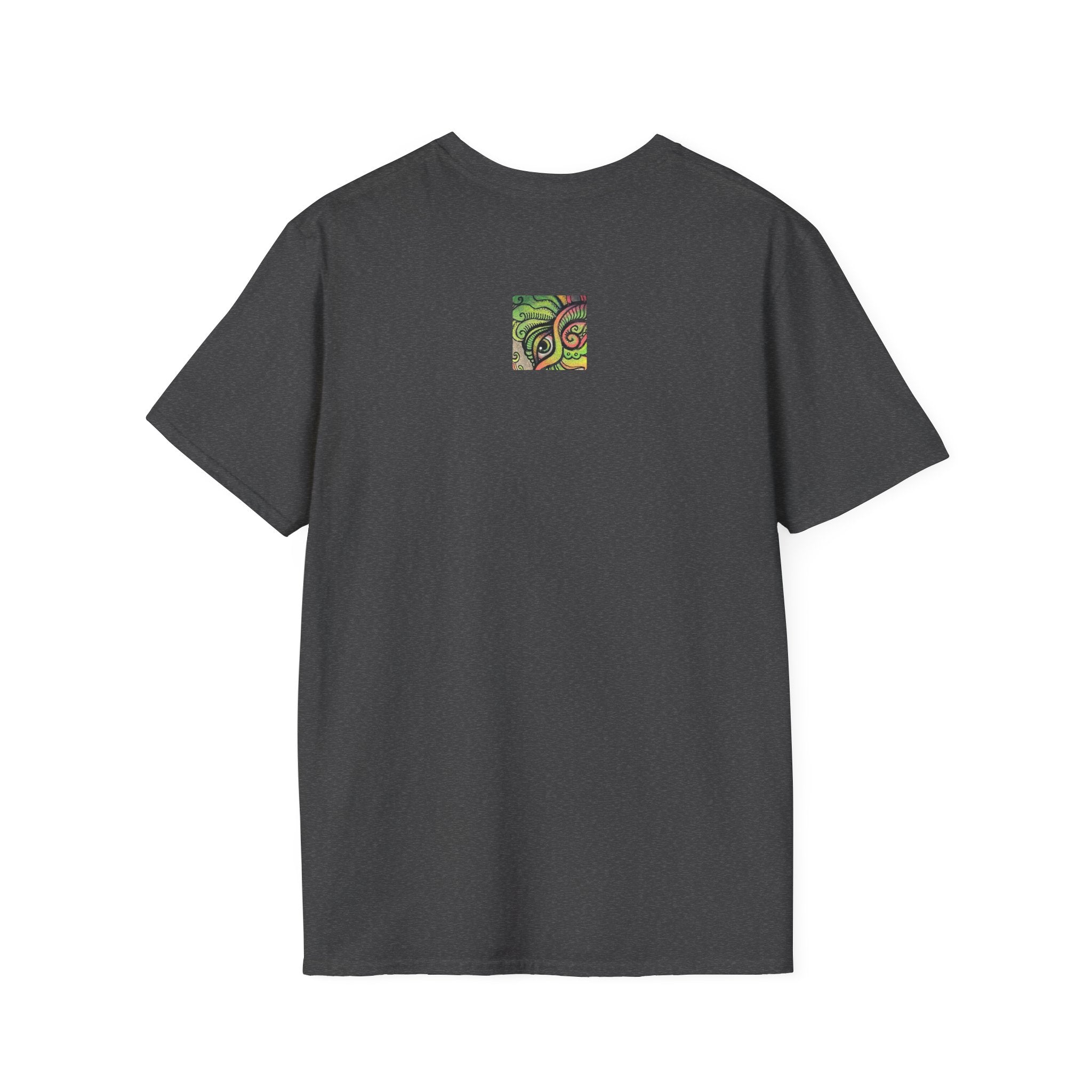 Psychedelic Green Mandala T-Shirt — Abstract Tribal Circle Art Tee #h84210
