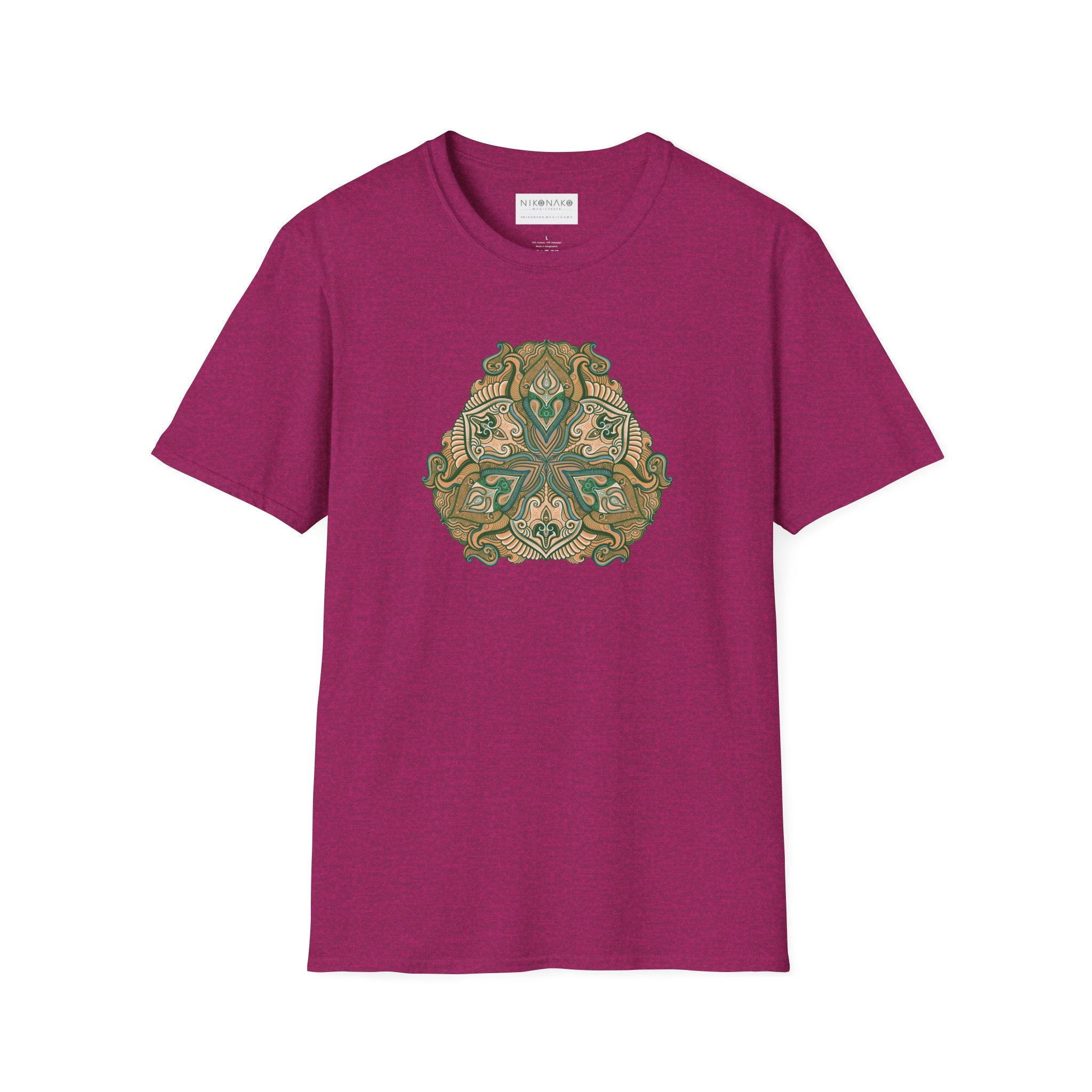 Green Celtic Knot Mandala T-Shirt | Floral Shamrock Pattern
