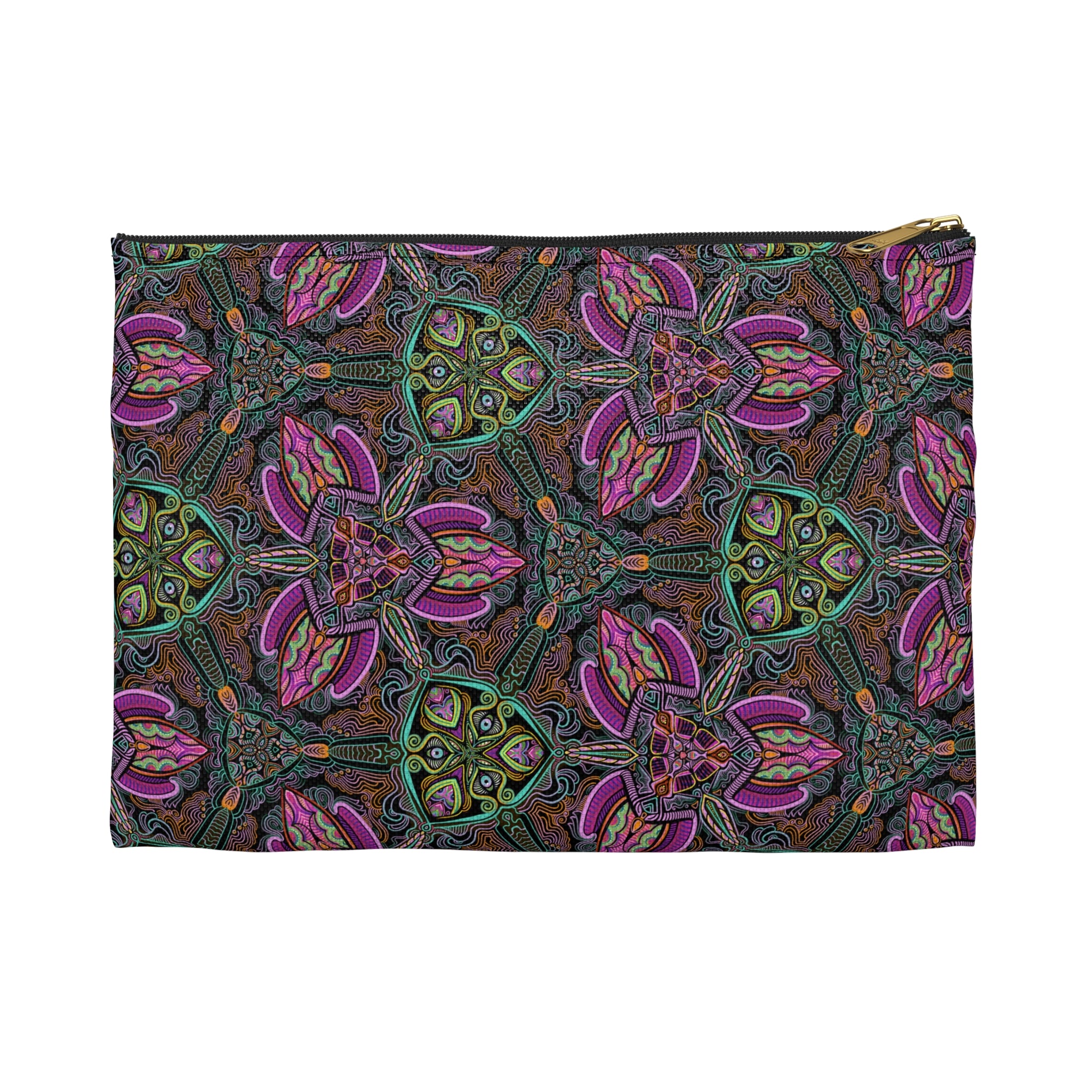 Floral Kaleidoscope Accessory Pouch