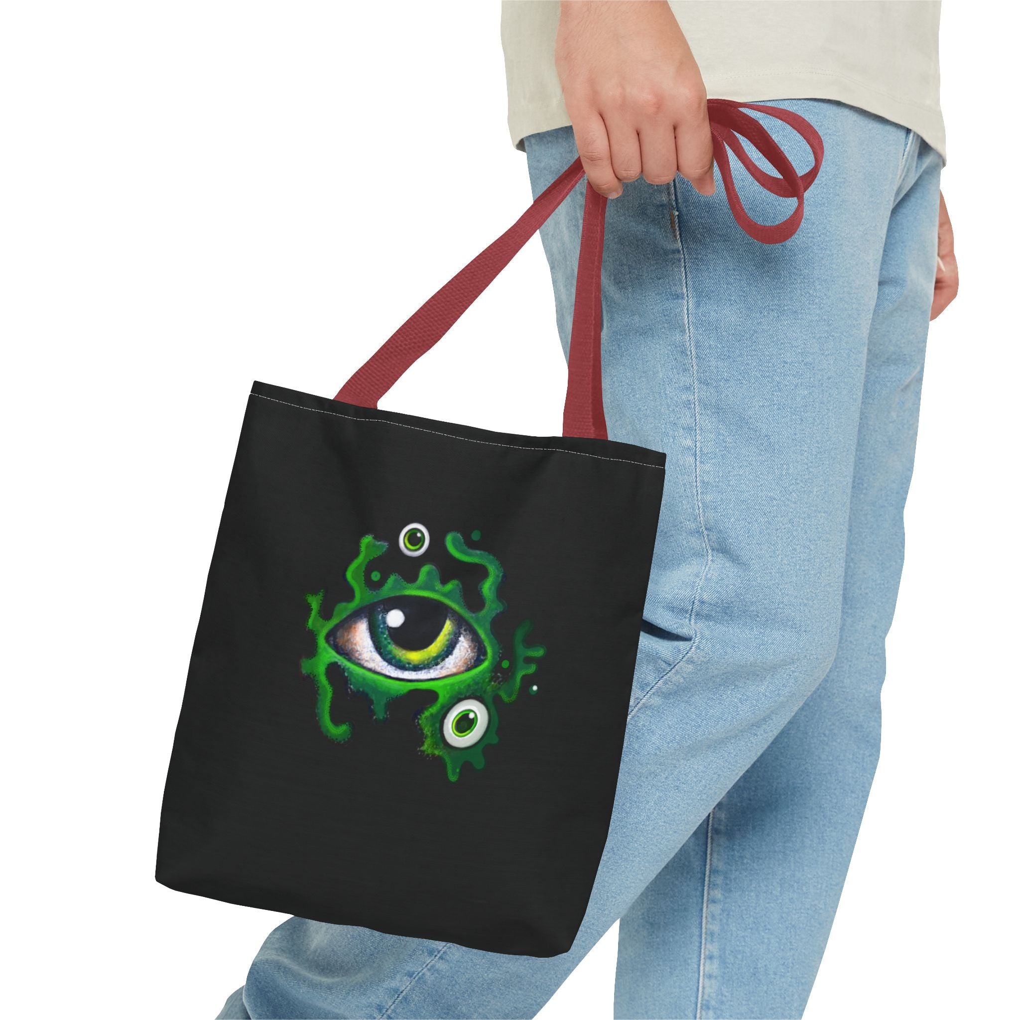 Green Mystic Eye Tote Bag – All-Over Print Gothic Style Shopper #g778975