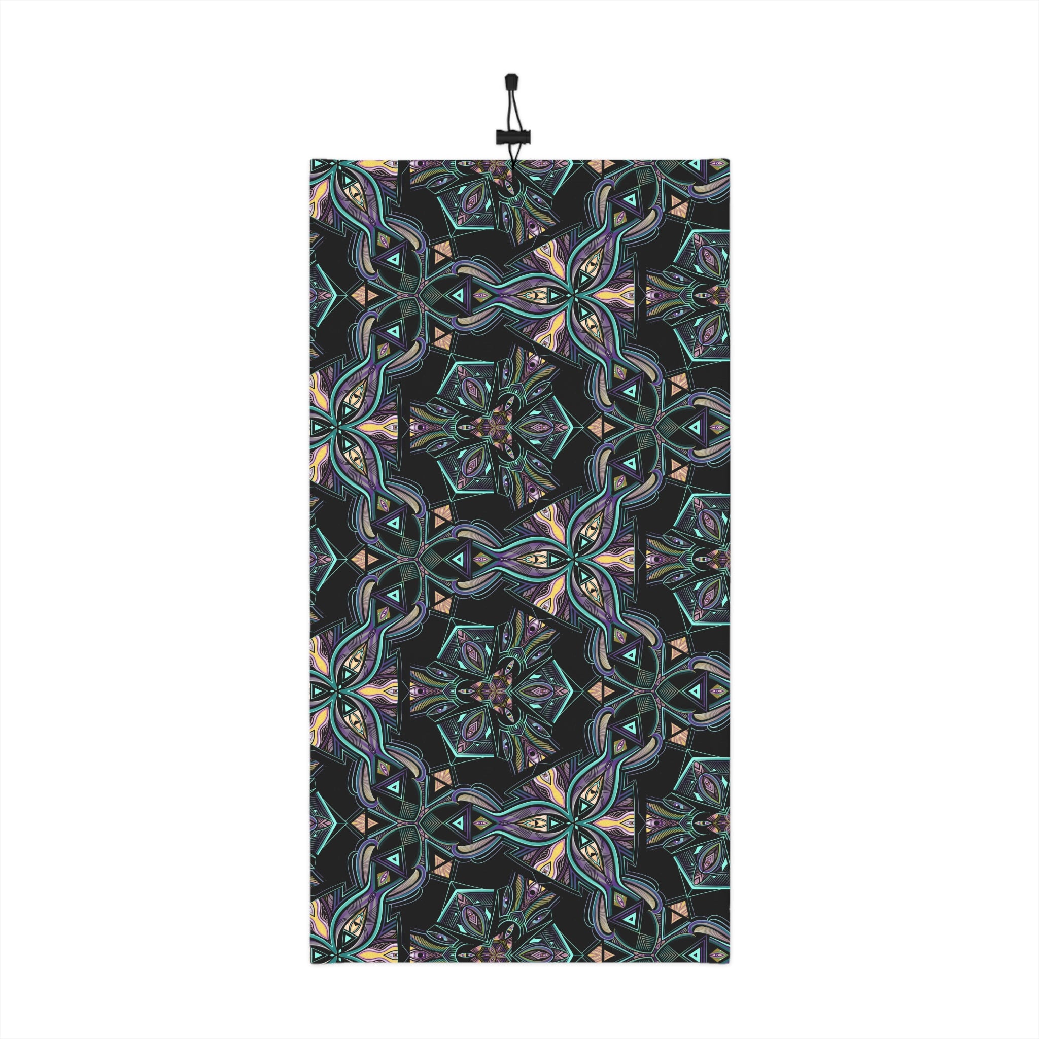 Winter Neck Gaiter — Floral Kaleidoscope Drawstring Face Warmer #sd245725