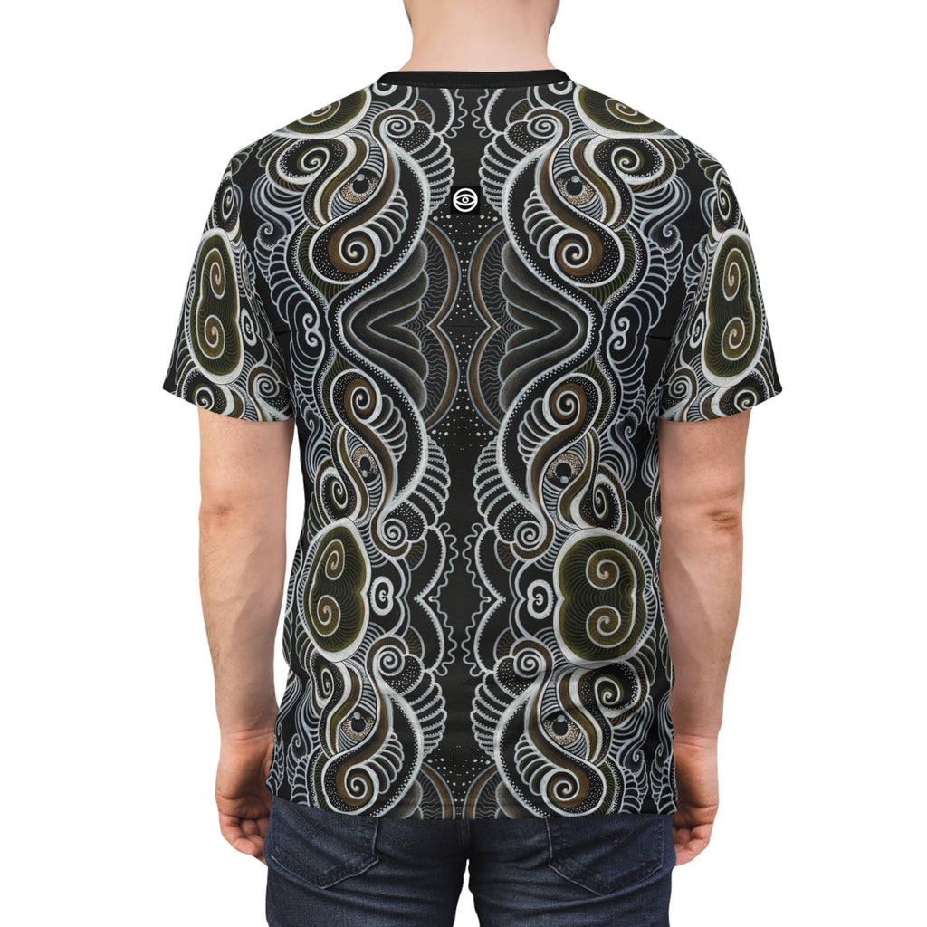 Tribal Spiral All-Over Print Tee — Boho Geometric Pattern #i66321