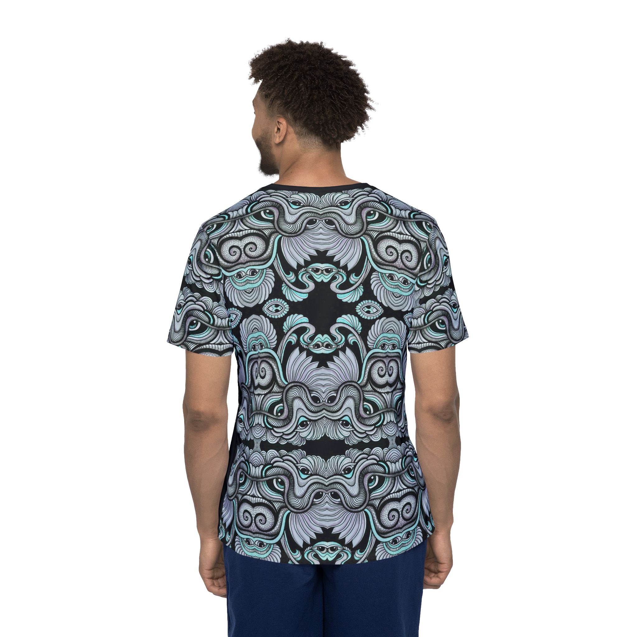 Men's Sports Jersey — Keyhole Mandala All-Over Print Athletic Tee #kma21