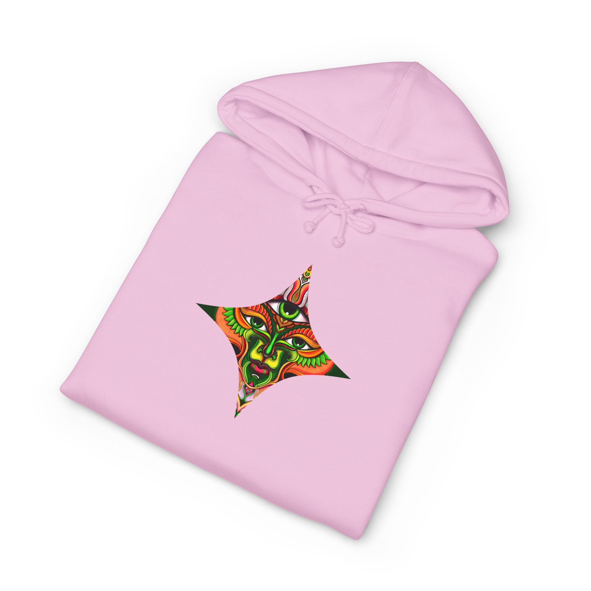 Hoodie — Vibrant Tribal Mask Graphic Pullover #h976345