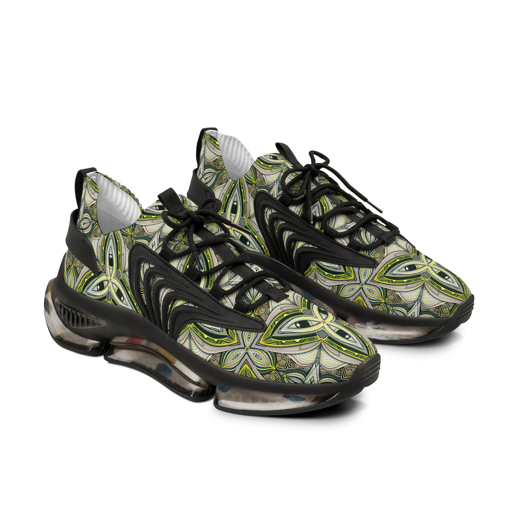 Mesh Sneakers — Green Celtic Knot Athletic Shoes