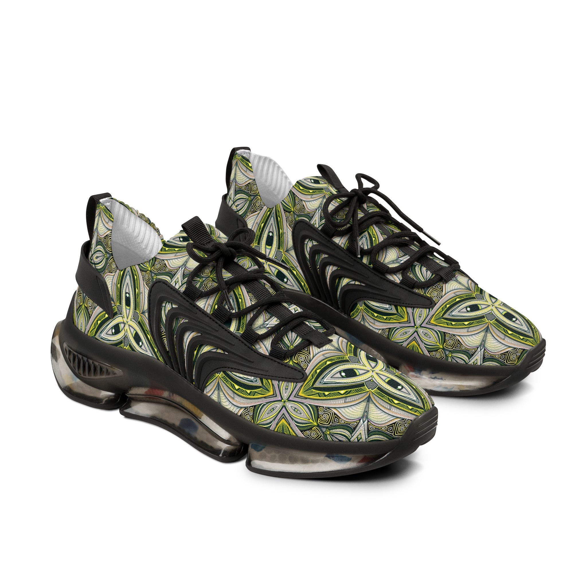 Mesh Sneakers — Green Celtic Knot Athletic Shoes