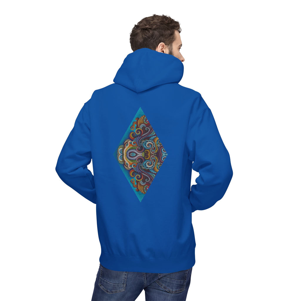 Hoodie — Colorful Geometric Tribal Diamond Print #g765889