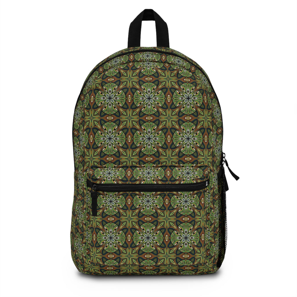 Green Mandala Backpack — Boho Floral Pattern Daypack for School & Travel #lhf975487